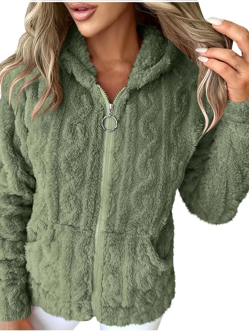 R&B | Weiches Kapuzen Sweatshirt mit Reißverschluss