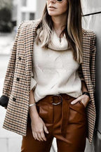 R&B | Karierter Blazer mit langen Ärmeln