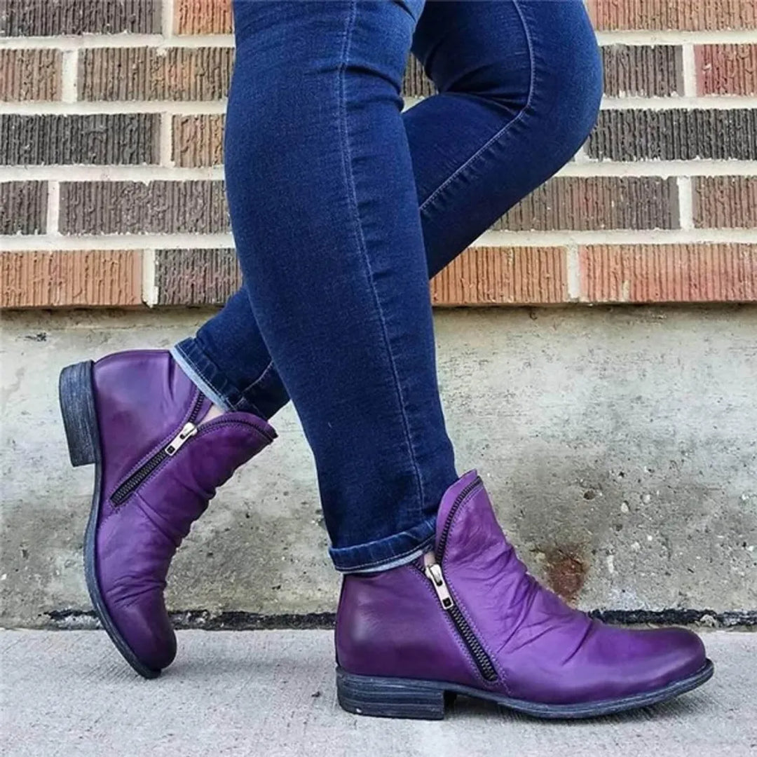 Damenstiefel mit doppeltem Reißverschluss R&B R&B