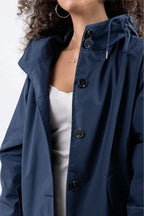 R&B Damen Windbreaker Mantel mit Kapuze