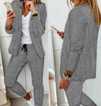 R&B | Anzug-Set Moderner Zweiteiler mit Weiter Hose Taillierter Blazerjacke