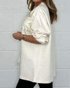 R&B | Perlenblumen Rundhals Pullover Top