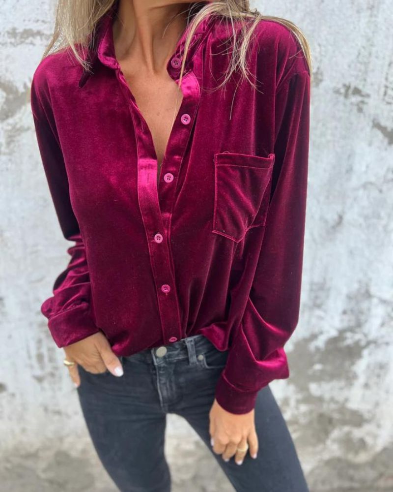 R&B | Elegante Samtbluse