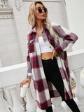 R&B | Karierte Longline Hemdjacke