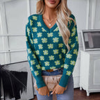 R&B | Strickpullover mit Blumenmuster
