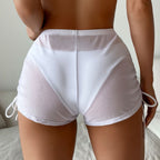 R&B | Badehose mit hoher Taille und Kordelzug aus Mesh