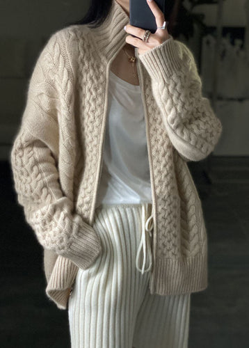 R&B | Strickjacke mit hohem Halsausschnitt