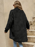 R&B | Lange Jacke Im Sherpa-stil Polyester Warm und Stilvoll