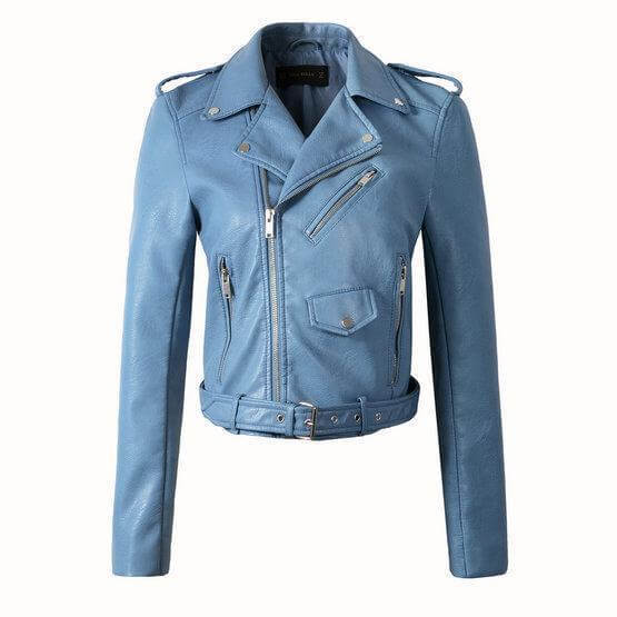 R&B | Damen gewaschenes PU Lederjacke