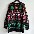 R&B | Weihnachtlicher Strickpullover Mit Schneeflockenmotiv
