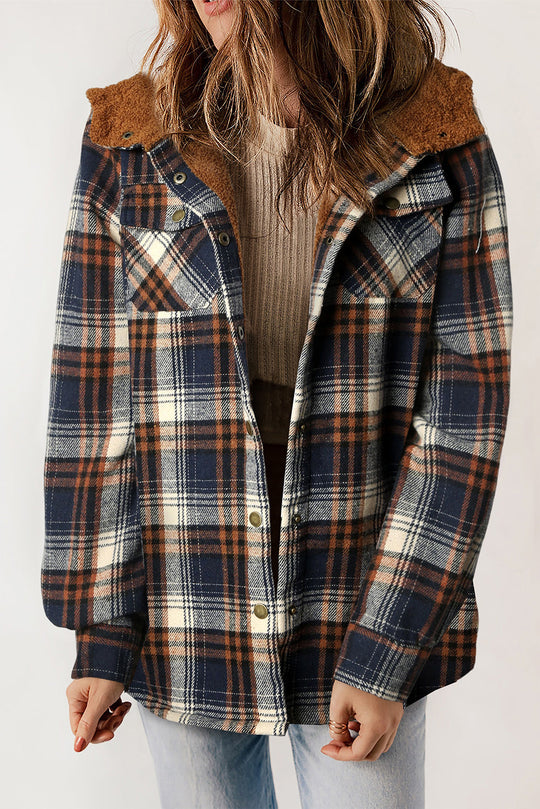 R&B | Gepunktete Jacke mit Kapuze Weiches Plüschfutter Perfekt für Kalte Tage