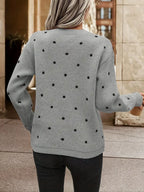 R&B | Langarm-Poker-Dot-Pullover