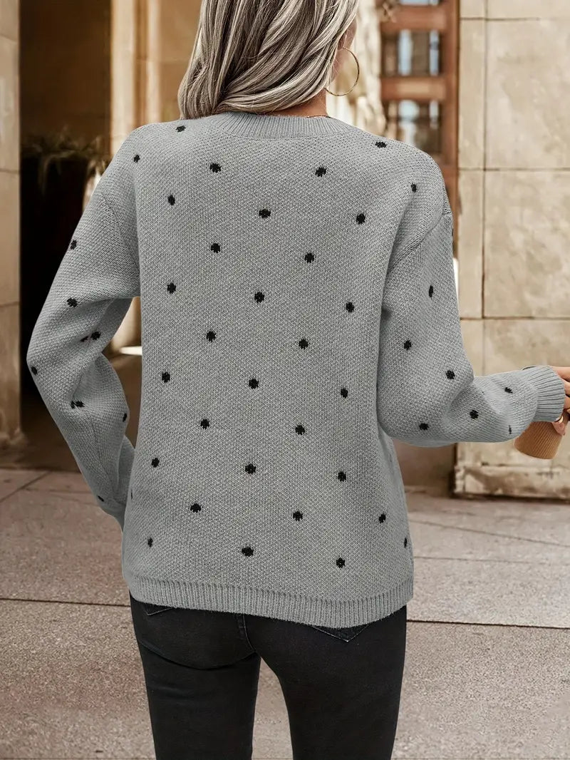 R&B | Langarm-Poker-Dot-Pullover