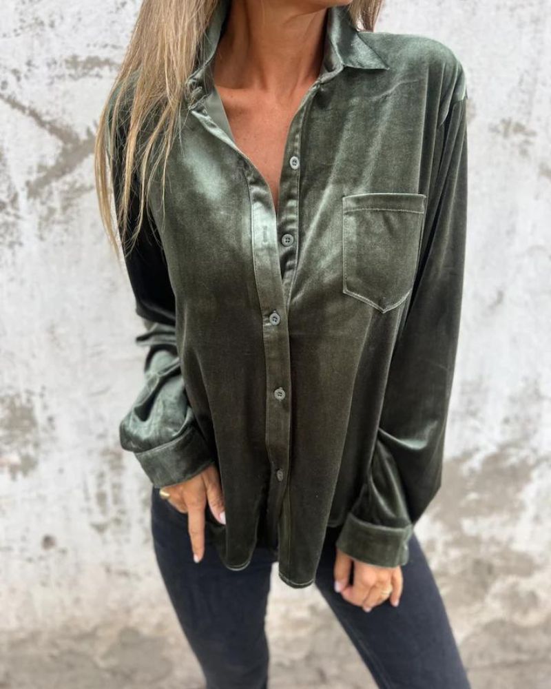 R&B | Elegante Samtbluse