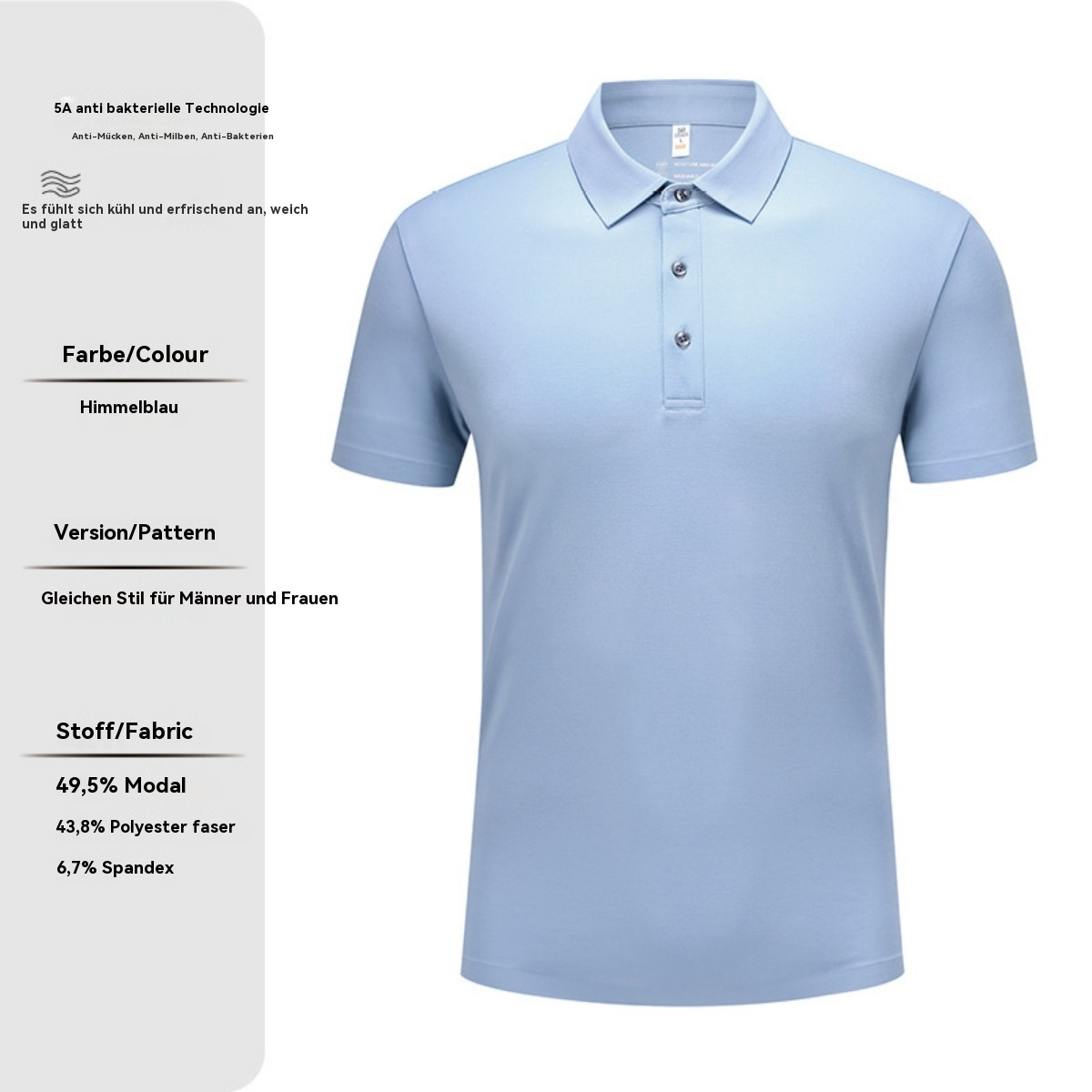 R&B | Antibakterielles Poloshirt