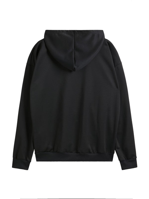 R&B | Vintage Schädelprint Oversized Hoodie mit Reißverschluss