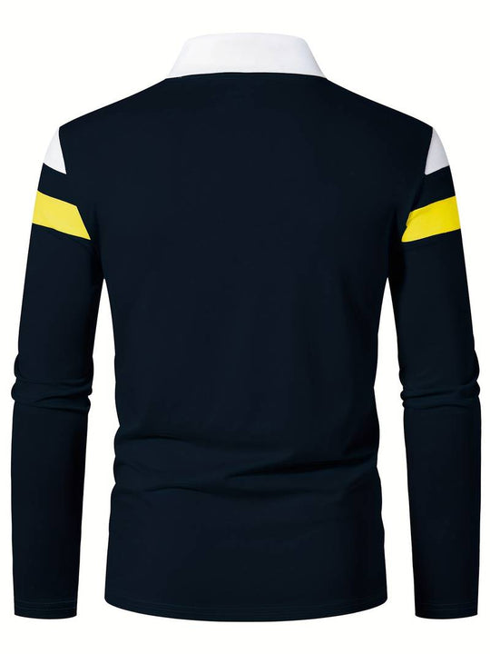 R&B – langärmliges poloshirt mit reißverschluss