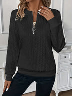 R&B | Eleganter Reißverschluss-Pullover für Komfort und Stil