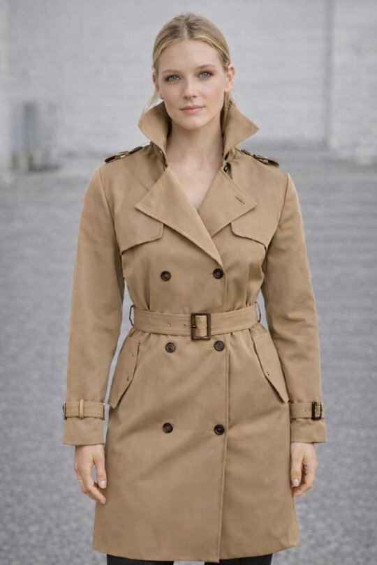 R&B | Trenchcoat mit Gürtel und Doppelknopf