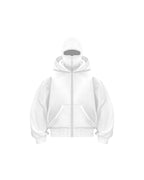 R&B | Sweatshirt Mantel mit Doppelkapuze und Reißverschluss
