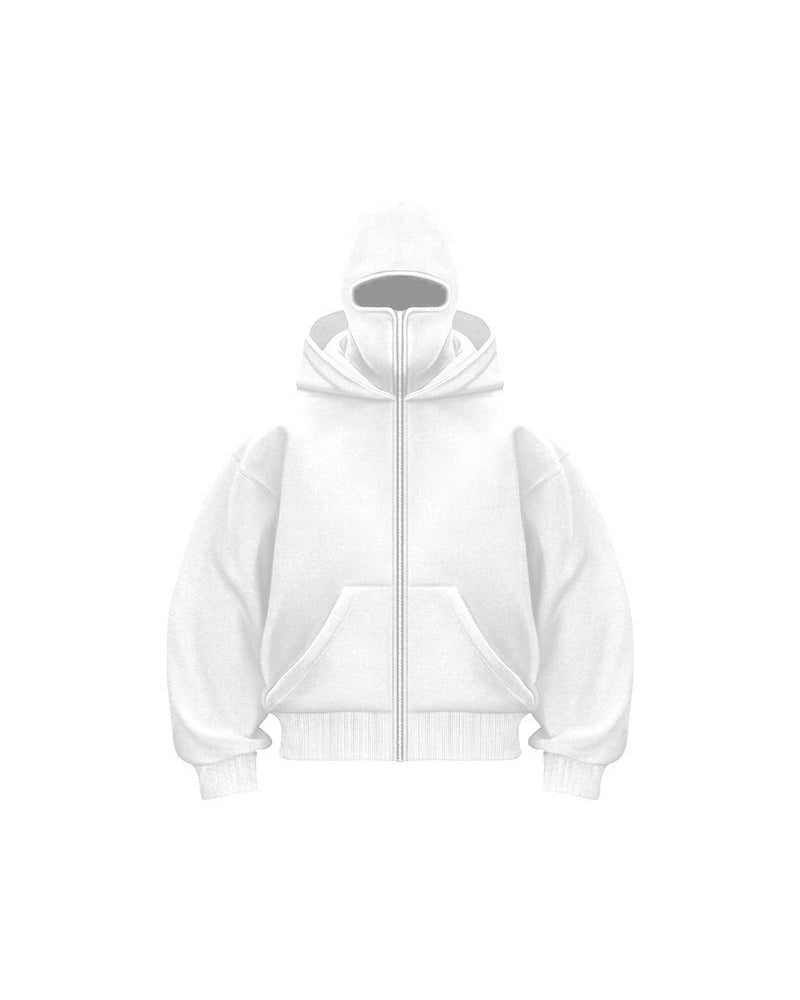 R&B | Sweatshirt Mantel mit Doppelkapuze und Reißverschluss