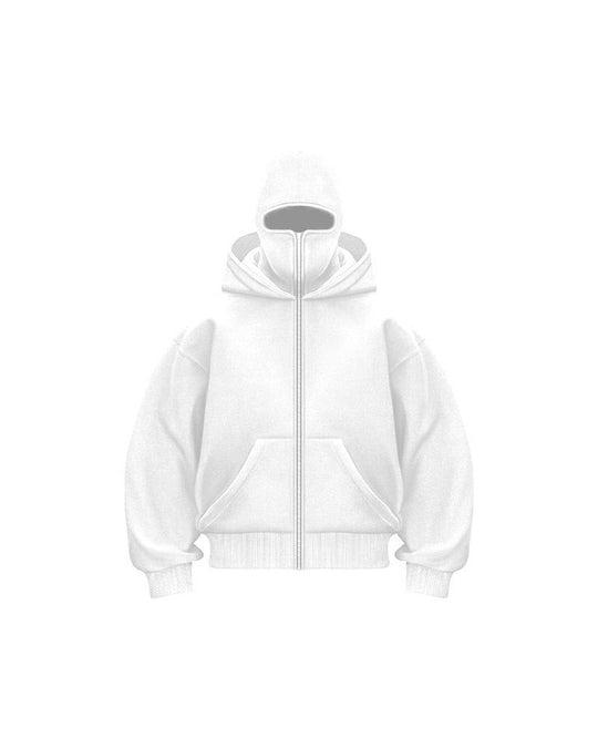 R&B | Sweatshirt Mantel mit Doppelkapuze und Reißverschluss