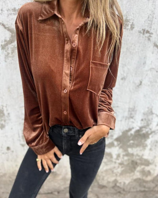 R&B | Elegante Samtbluse