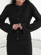 R&B | Klassische Damen Strickjacke mit Knopfleiste