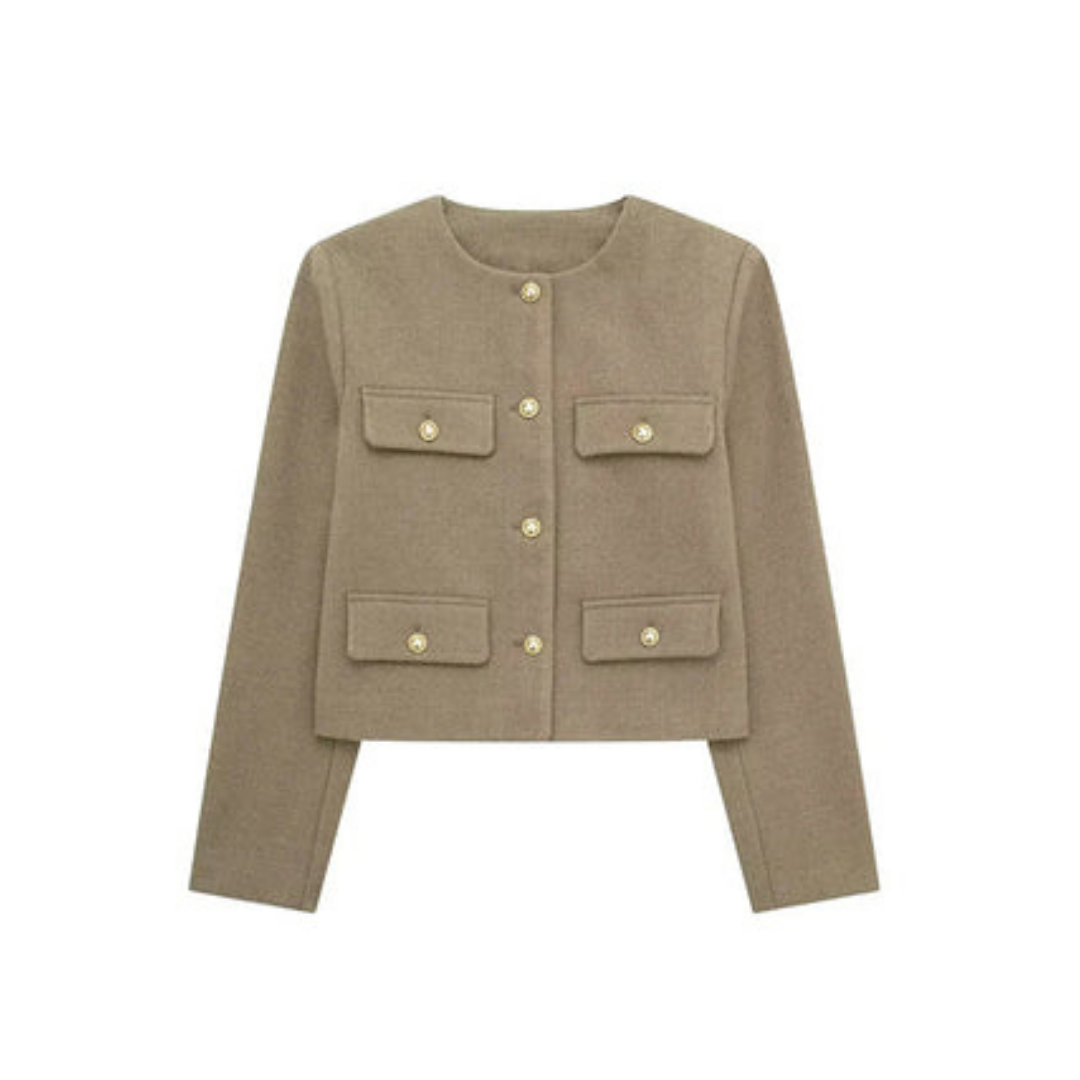 R&B | Langarmjacke Vintage Knopfverschluss