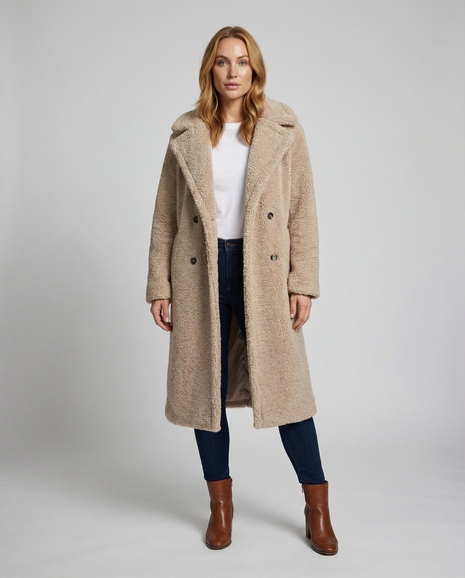 Teddy Kunstfell Mantel Damen | R&B