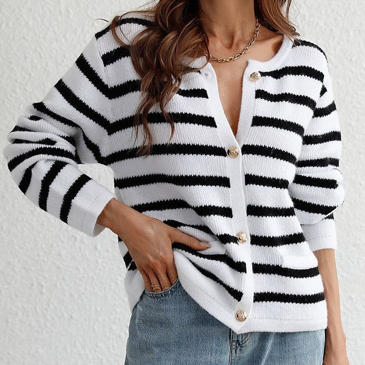 R&B | Trendiger Herbstcardigan mit Goldenen Knöpfen für Damen
