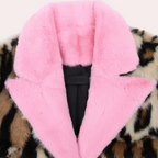 R&B | Winter Pelzmantel mit Leopardenmuster für Damen