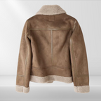 R&B | Damen Fleece Sherpa Bomberjacke mit Reißverschluss