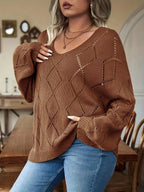 R&B | Damen Übergroßer Strickpullover In Übergröße