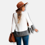 R&B | Relaxed Fit Pullover Sweater Farbblock Crewneck Pullover