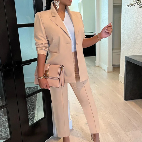 R&B - Schicke Herbst Bürostil Blazer und Hosen Set für Frauen