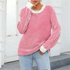 R&B | Gestreifter Strickpullover Mit Lässigem Schnitt