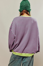R&B | Oversized Gestreiftes Damen Sweatshirt
