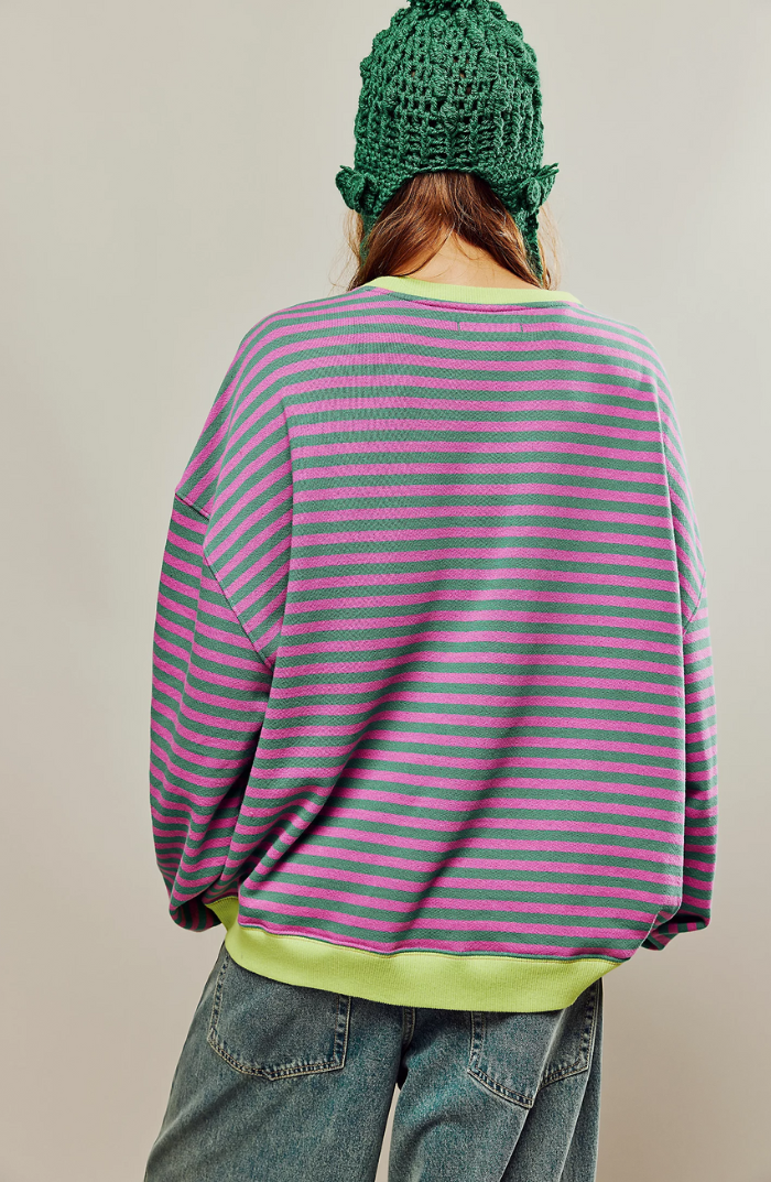 R&B | Oversized Gestreiftes Damen Sweatshirt