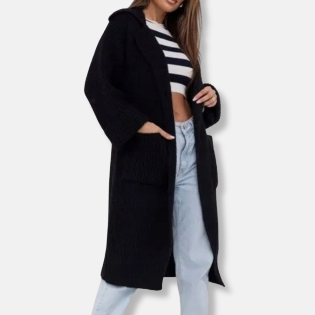 R&B | Lange Strickjacke Mischung Übergröße Passform