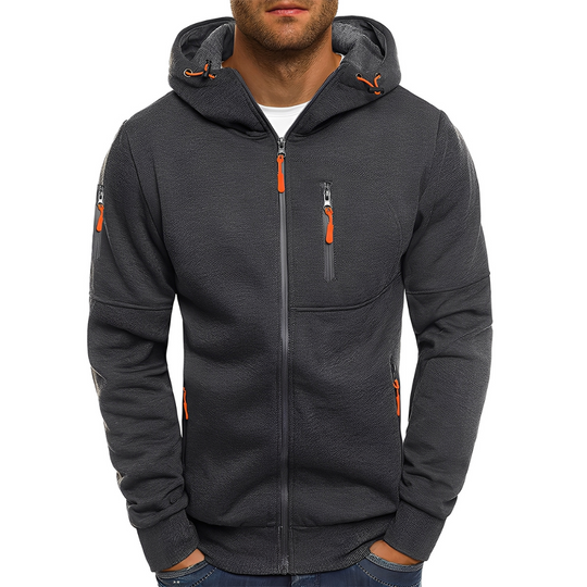 R&B | Freizeit Zip-Up Jacke mit Kapuze für Herren