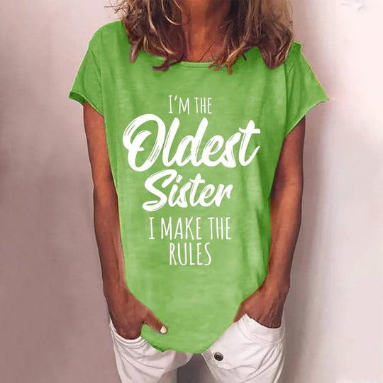 T-Shirt mit Rundhalsausschnitt und Buchstabenaufdruck