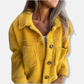 R&B | Sherpa-Jacke - Weiche Flauschige Textur - Lockere Passform - Knopfverschluss und Taschen