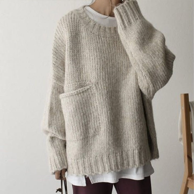 R&B | Übergroßer Strickpullover mit Tasche