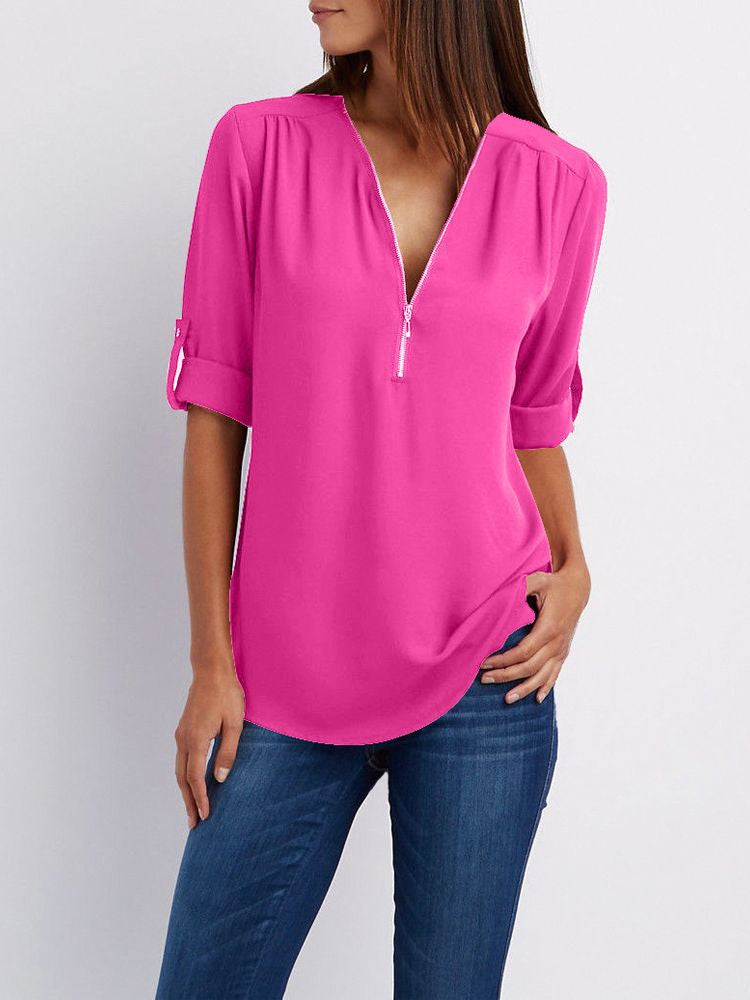 R&B | Langärmelige Lockere Bluse