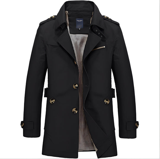 R&B | Lässige Mid-Länge Windjacke für Männer