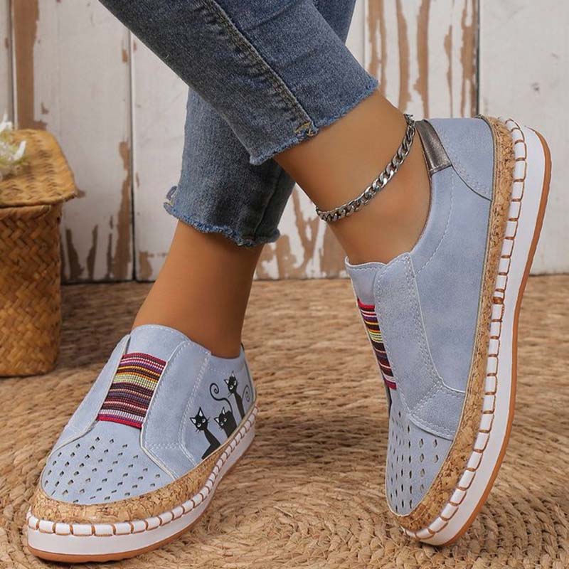 Lässige Katzenmuster Schuhe R&B
