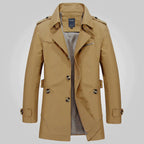 R&B | Trenchcoat mit Stehkragen für Damen - Knopfdetails