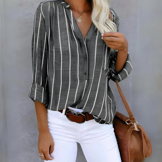 R&B | Trendige Gestreifte Bluse Für Frauen