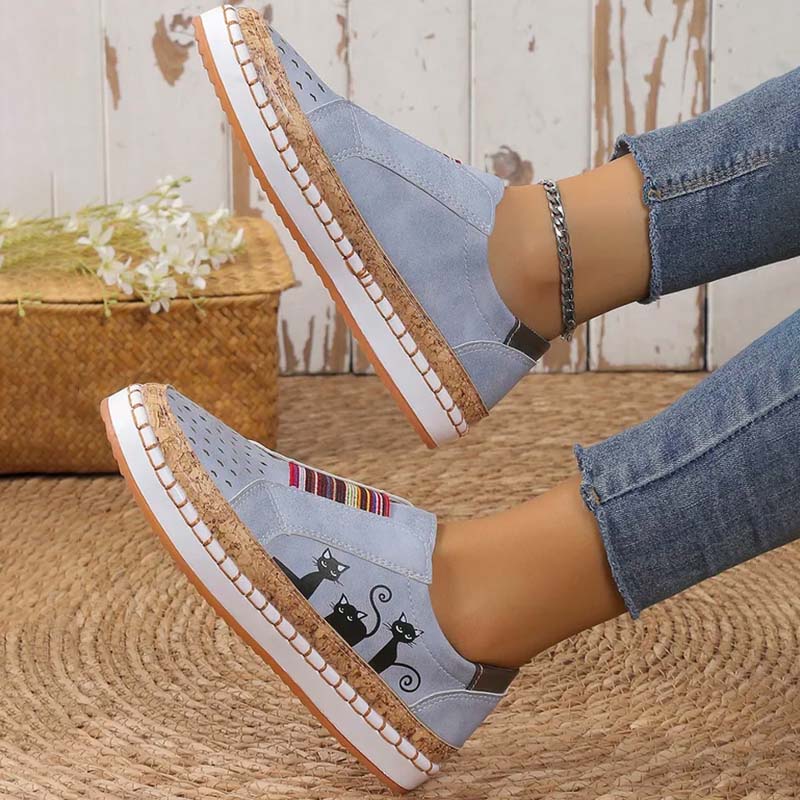 Lässige Katzenmuster Schuhe R&B